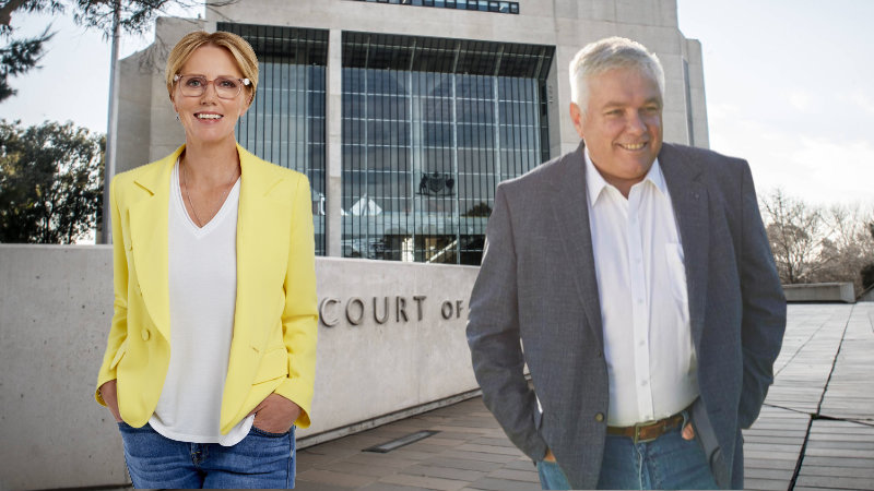 Zoe Daniel and Rex Patrick at High Court